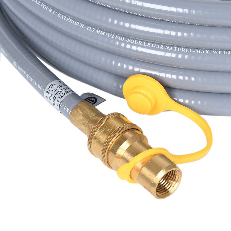 GasSaf 10 FT 1/2" ID Natural Gas Hose With Quick Connect Fitting, Conversion Kit for Gas Grill, Generator, Patio Heater and More - CSA Certified - Image 4